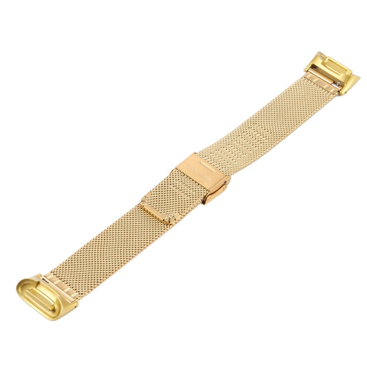 For Fitbit Charge 5 Milan Steel Double Buckles Strap Watch Band(Gold) by buy2fix