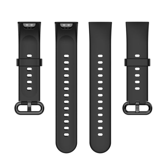 For Xiaomi Redmi Watch 2 Solid Color Silicone Strap Watch Band(Black) by buy2fix