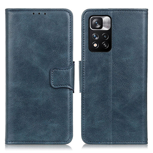 For Xiaomi Redmi Note 11 Pro / Redmi Note 11 Pro+ 5G / Mi 11i Mirren Crazy Horse Texture Horizontal Flip Leather Phone Case with Holder & Card Slots & Wallet(Blue) by buy2fix