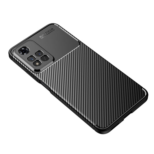 For Xiaomi Redmi Note 11 Pro China Version Carbon Fiber Texture Shockproof TPU Phone Case(Black) by buy2fix