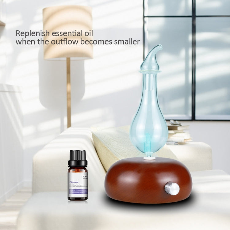 Wood Essential Oil Diffuser Aromatherapy Machine Automatic Alcohol Sprayer, Plug Specification:EU Plug(Dark Brown) by buy2fix