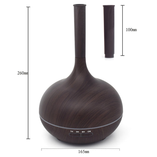 Creative Fragrance Machine Pointed Mouth Humidifier Automatic Alcohol Sprayer with Colorful LED Light, Plug Specification:UK Plug(Dark Brown) by buy2fix