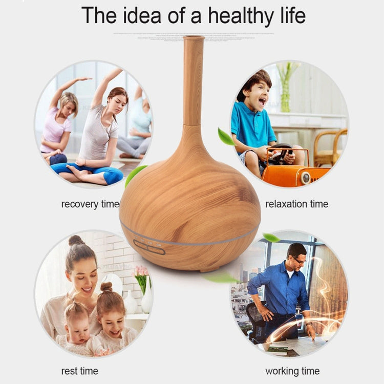 Creative Fragrance Machine Pointed Mouth Humidifier Automatic Alcohol Sprayer with Colorful LED Light, Plug Specification:US Plug(Light Brown) by buy2fix