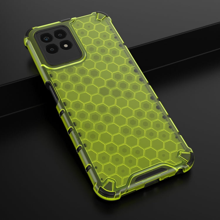 For OPPO Realme 8i Shockproof Honeycomb PC + TPU Phone Case(Green) by buy2fix
