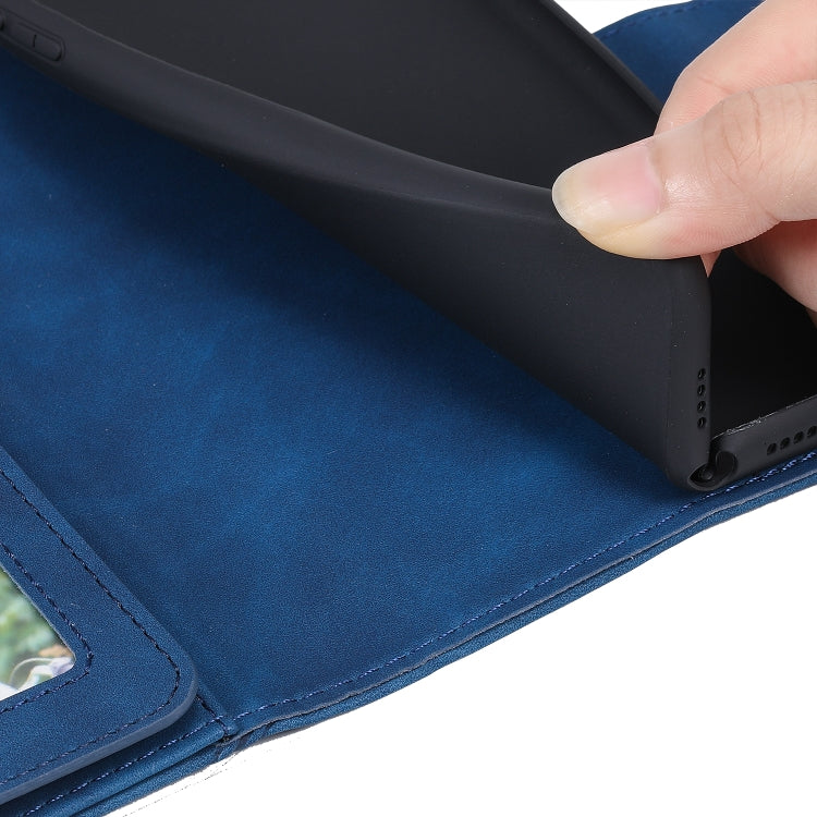 For iPhone 13 Pro Max Skin Feel Horizontal Flip Leather Phone Case (Blue) by buy2fix