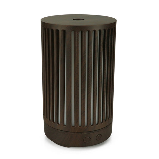 USB 200ml Hollow-out Forest Pattern Wooden Essential Oil Aromatherapy Machine Ultrasonic Humidifier Automatic Alcohol Sprayer(Dark Brown-2) by buy2fix