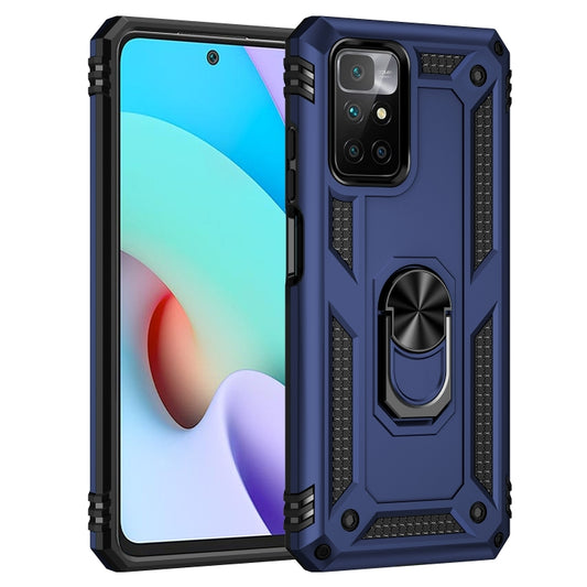 For Xiaomi Redmi 10 Shockproof TPU + PC Phone Case with 360 Degree Rotating Holder(Blue) by buy2fix