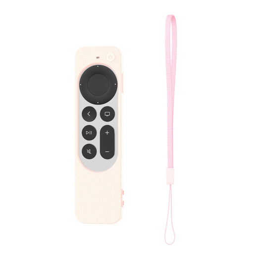 Silicone Protective Case Cover For Apple TV 4K 4th Siri Remote Controller(Light Pink) by buy2fix