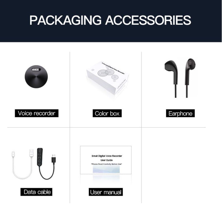 Q37 Intelligent HD Noise Reduction Voice Recorder, Capacity:8GB(Black) by buy2fix