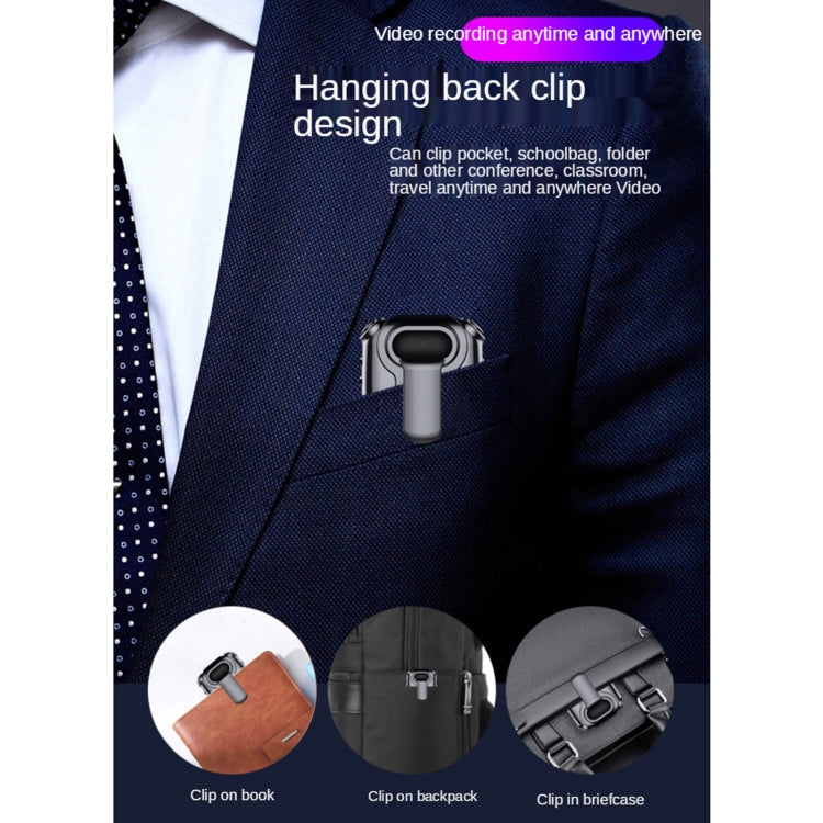 V9 AI Intelligent High-definition Noise Reduction Conference Voice Recorder,Support Real-time Camera Viewing, Capacity:128GB(Black) by buy2fix