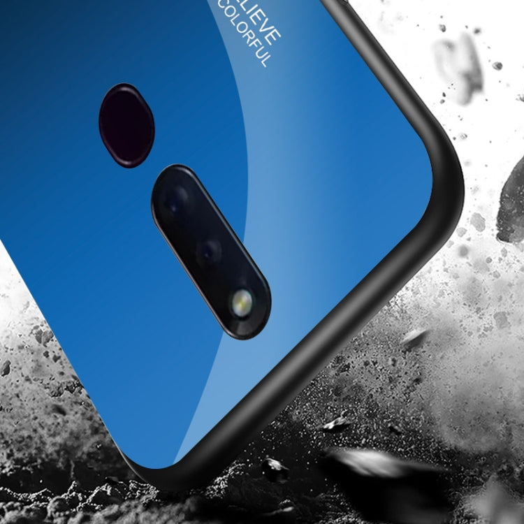 For OPPO F11 Pro Gradient Color Glass Case(Purple) by buy2fix