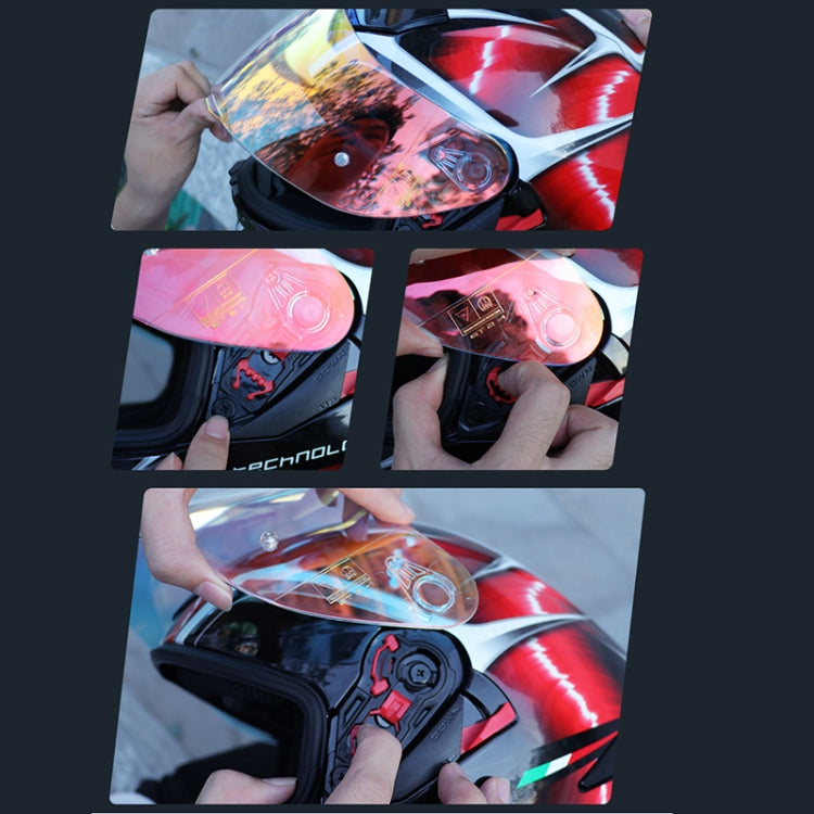 Motorcycle Helmet Visor Anti-UV Wind Shield Lens For AGV K1 / K3SV / K5(Aurora Red) by buy2fix