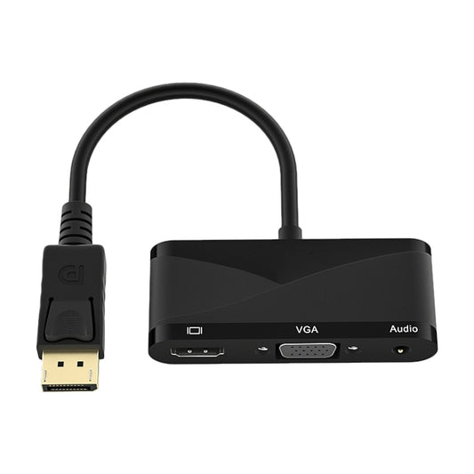 D45 3 in 1 DP to HDMI + VGA + 3.5 Audio Converter Cable(Black) by buy2fix