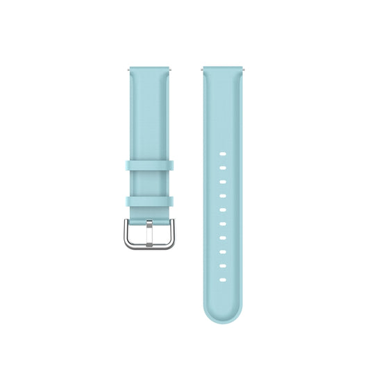 For Huawei Watch GT 3 46mm/GT Runner 22mm Round Tail Leather Watch Band(Light Blue) by buy2fix