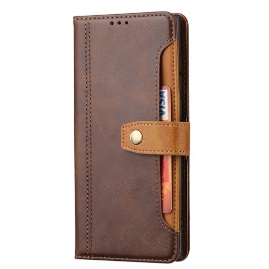 For Xiaomi Redmi Note 11/Poco M4 Pro Calf Texture Double Fold Leather Phone Case(Brown) by buy2fix