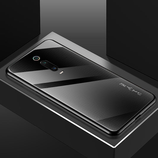 For Xiaomi Redmi K20 / K20 Pro / 9T Texture Gradient Glass Protective Case(Black) by buy2fix