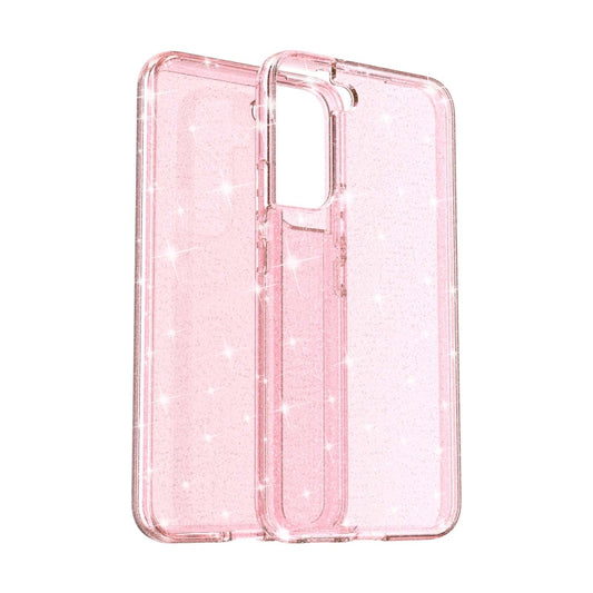 For Samsung Galaxy S22 5G Shockproof Terminator Style Glitter Powder Protective Phone Case(Pink) by buy2fix