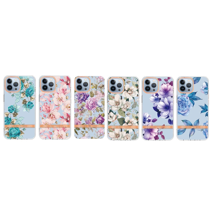 For iPhone 13 Pro Flowers and Plants Series IMD TPU Phone Case (Pink Gardenia) by buy2fix