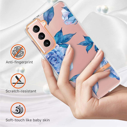 For Samsung Galaxy S21 5G Flowers and Plants Series IMD TPU Phone Case(Orchid Peony) by buy2fix