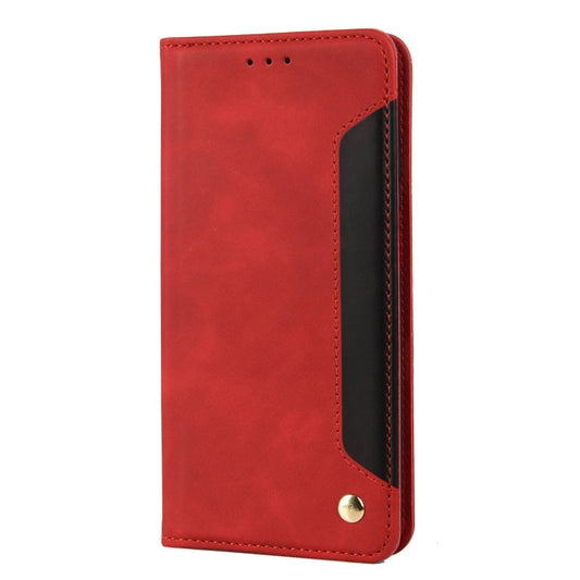 For Xiaomi Redmi Note 11 Skin Feel Splicing Leather Phone Case(Red) by buy2fix