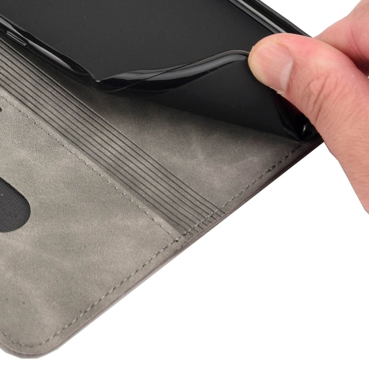 For Xiaomi Redmi Note 11 Skin Feel Splicing Leather Phone Case(Grey) by buy2fix
