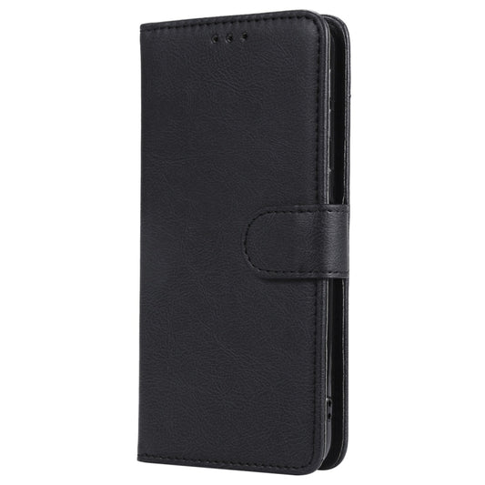 For Galaxy A40 Solid Color Horizontal Flip Protective Case with Holder & Card Slots & Wallet & Photo Frame & Lanyard(Black) by buy2fix