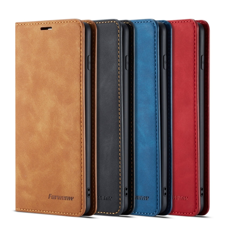 For Galaxy S10+ Forwenw Dream Series Oil Edge Strong Magnetism Horizontal Flip Leather Case with Holder & Card Slots & Wallet & Photo Frame(Brown) by Forwenw