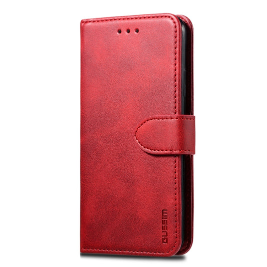For iPhone X / XS GUSSIM Magnetic Horizontal Flip Leather Case with Holder & Card Slots & & Wallet(Red) by GUSSIM
