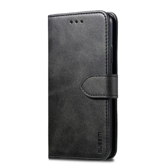 For iPhone XR GUSSIM Magnetic Horizontal Flip Leather Case with Holder & Card Slots & Wallet(Black) by GUSSIM