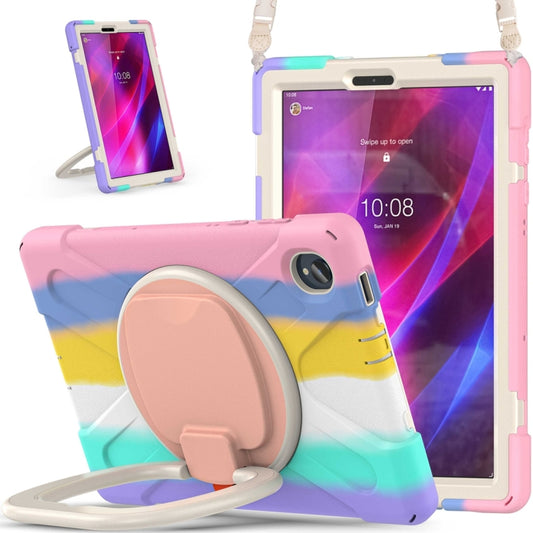 For Lenovo Tab K10 / M10 Plus Silicone + PC Protective Tablet Case(Colorful Pink) by buy2fix