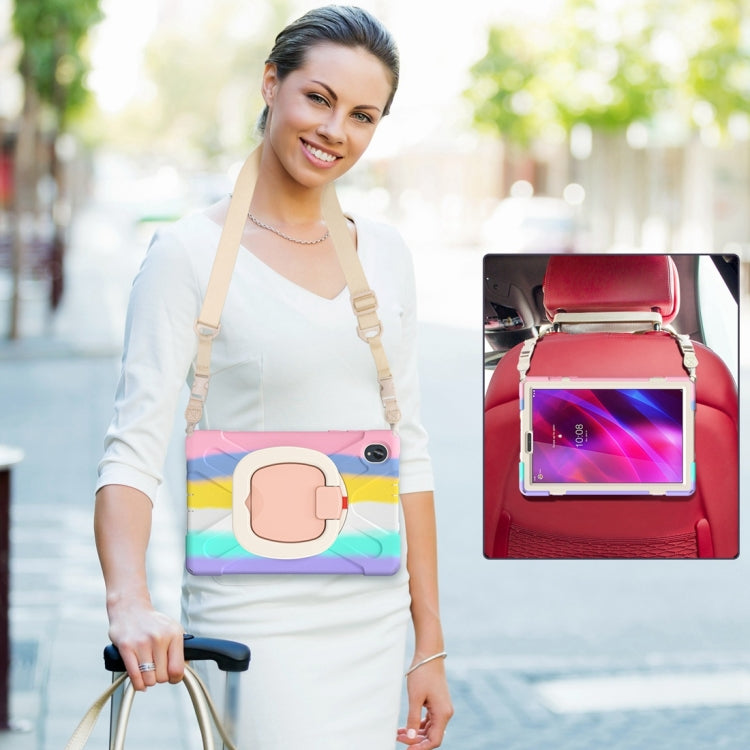 For Lenovo Tab K10 / M10 Plus Silicone + PC Protective Tablet Case(Colorful Pink) by buy2fix