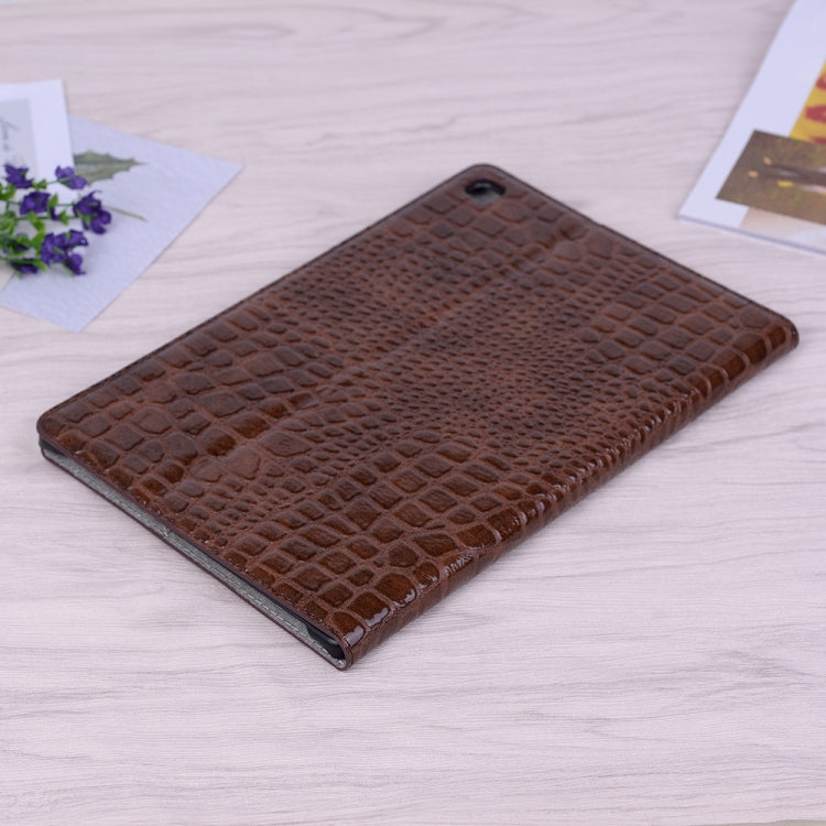 For Samsung Galaxy Tab A7 Lite T220/T225 Crocodile Texture Leather Tablet Case(Brown) by buy2fix