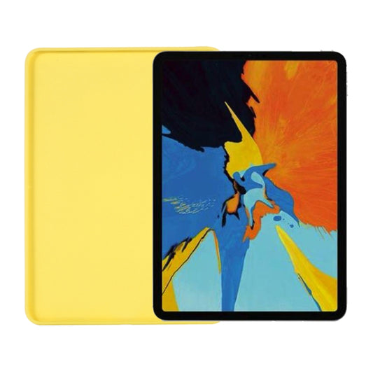 For iPad mini 6 / mini 2024 Solid Color Liquid Silicone Dropproof Full Coverage Tablet Case(Yellow) by buy2fix