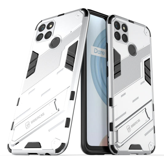 For OPPO Realme C21Y Punk Armor 2 in 1 PC + TPU Shockproof Phone Case(White) by buy2fix