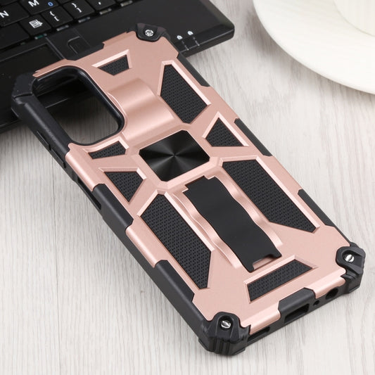 Shockproof TPU + PC Magnetic Protective Phone Case with Holder For Samsung Galaxy A13 4G/Galaxy A13 5G /Galaxy A13 Lite/GalaxyA04/Galaxy A04S/Galaxy A04E 4G(Rose Gold) by buy2fix