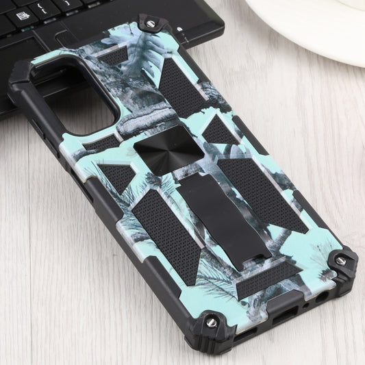For Samsung Galaxy A13 5G Camouflage Armor Kickstand TPU + PC Magnetic Phone Case(Mint Green) by buy2fix