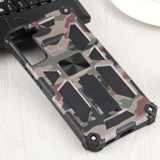 For Samsung Galaxy S22+ 5G Camouflage Armor Kickstand TPU + PC Magnetic Phone Case(Army Green) by buy2fix
