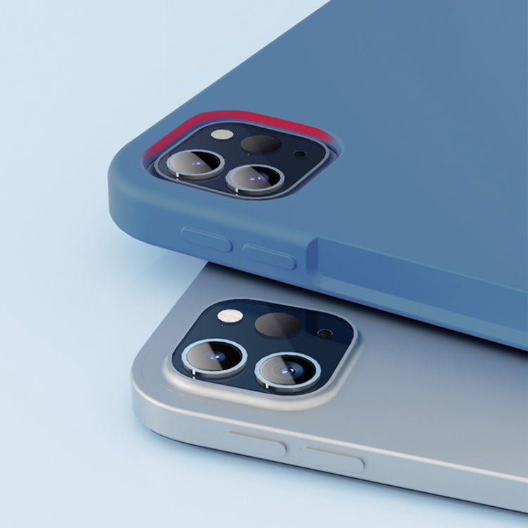 For iPad Pro 12.9 inch 2022 / 2021 / 2020 Mutural Silicone Microfiber Tablet Case(Light Blue) by Mutural