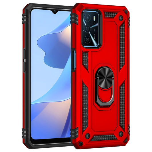 For OPPO A16 Shockproof TPU + PC Phone Case(Red) by buy2fix