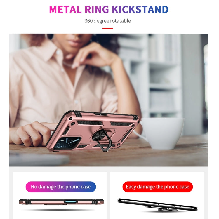 For OPPO A16 Shockproof TPU + PC Phone Case(Rose Gold) by buy2fix