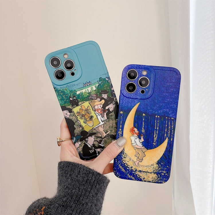 For iPhone 13 Pro Max TPU Pattern Shockproof Phone Case (Moon) by buy2fix