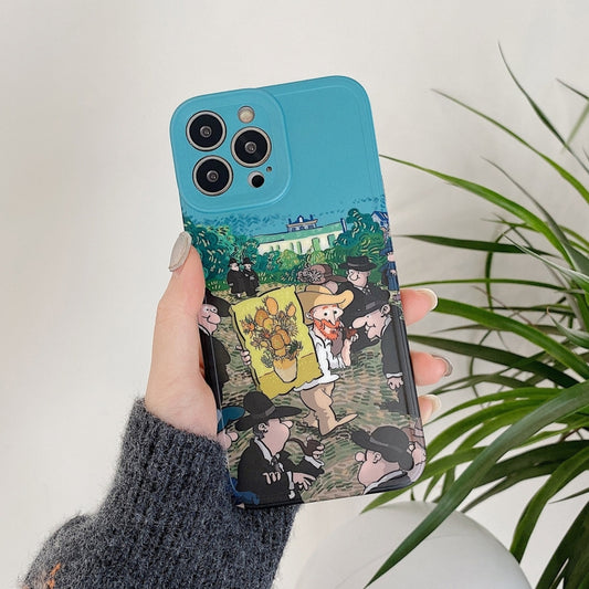 For iPhone 12 Pro TPU Pattern Shockproof Phone Case(Look at The Painting) by buy2fix