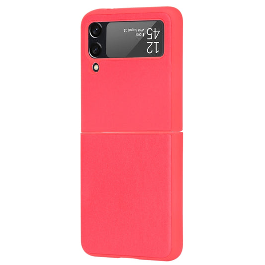For Samsung Galaxy Z Flip3 5G Plain Texture Phone Case(Red) by buy2fix