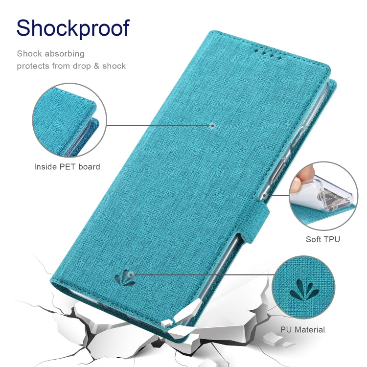 For OnePlus Nord 2 5G ViLi K Series Shockproof Magnetic Buckle Leather Phone Case(Blue) by ViLi