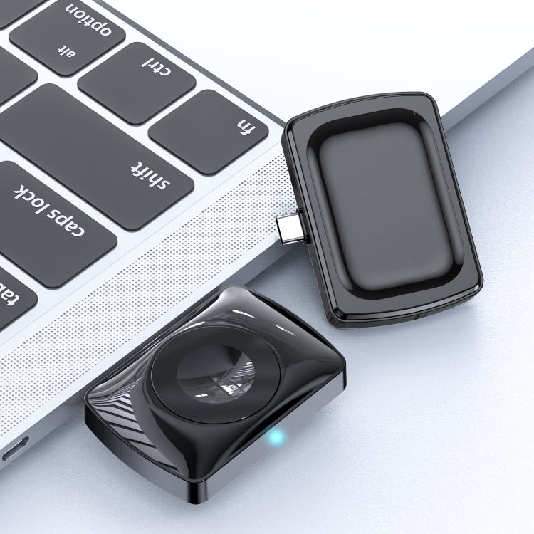 JJT-997 Type-C Interface Earphone and Watch Double-sided Wireless Charger for AirPods & iWatch(Black) by buy2fix