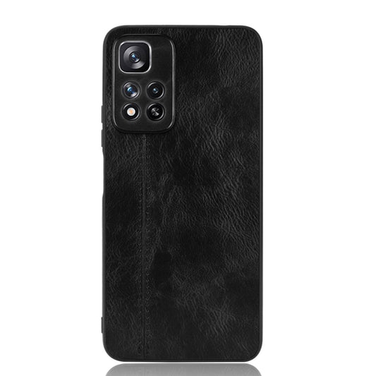 For Xiaomi Redmi Note 11 Pro Sewing Cow Pattern Skin Phone Case(Black) by buy2fix