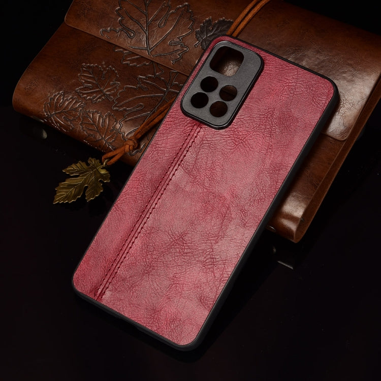 For Xiaomi Redmi Note 11 Pro Sewing Cow Pattern Skin Phone Case(Red) by buy2fix