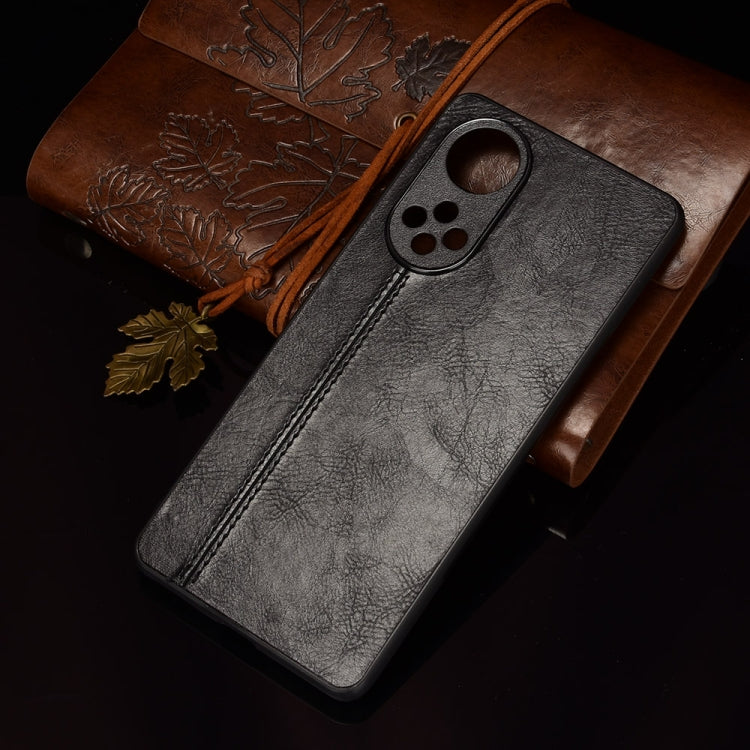 For Honor 50 Sewing Cow Pattern Skin Phone Case(Black) by buy2fix