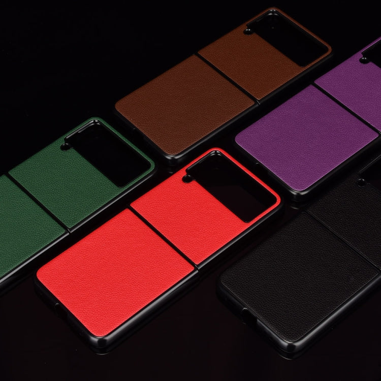 For Samsung Galaxy Z Flip3 5G Litchi Texture Phone Case(Black) by buy2fix