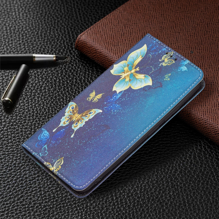 For Xiaomi Redmi Note 11 5G Colored Drawing Invisible Magnetic PU Leather Phone Case(Kingdee) by buy2fix